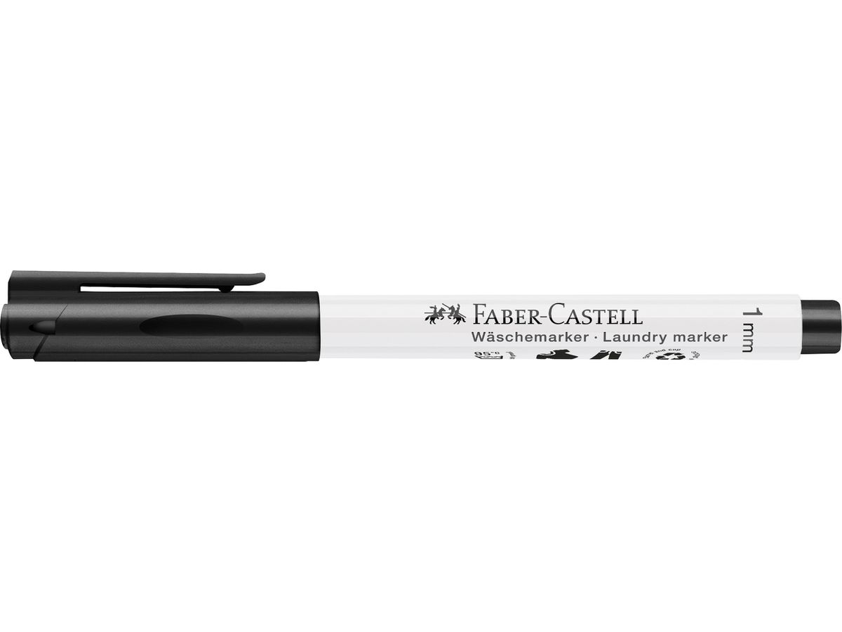 FABER-CASTELL Marcatori tessili 1mm 159502 nero (4005401595021)