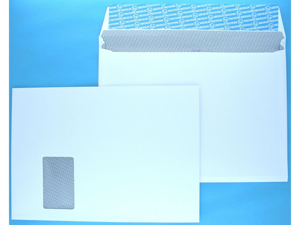 GOESSLER Couvert Expanso m/Fenster C4 2212 120g/weiss/Seitenfalt. 100 St. (7640126614182)