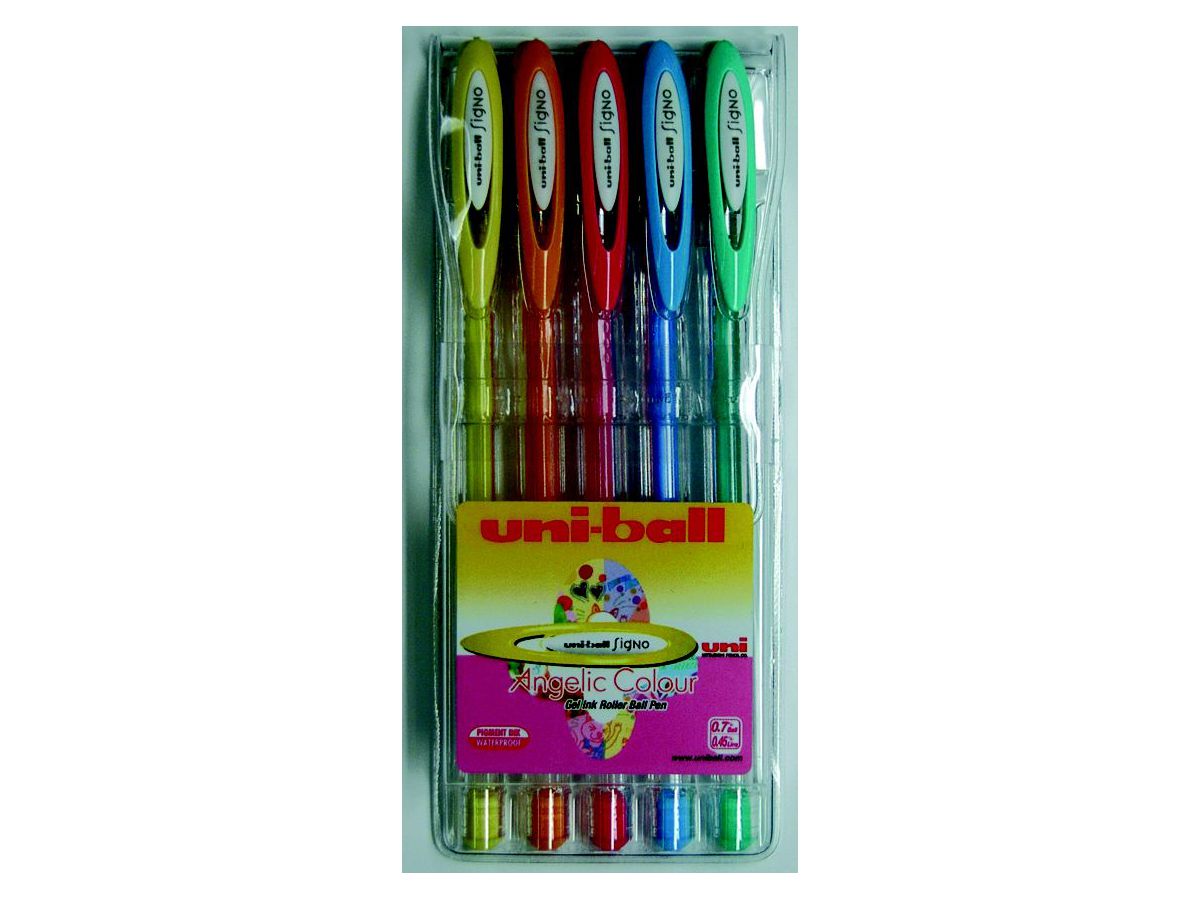 UNI-BALL Signo Angelic 0.7mm UM120AC.5C 5 colori busta (7640125730074)