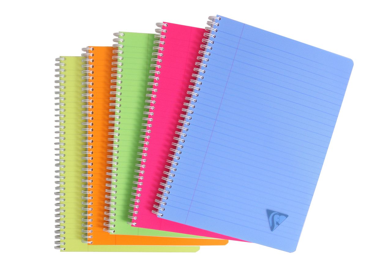 CLAIREFONTAINE Carnet spirale ass. A4 328146 ligné 90 feuilles (3329683281467)
