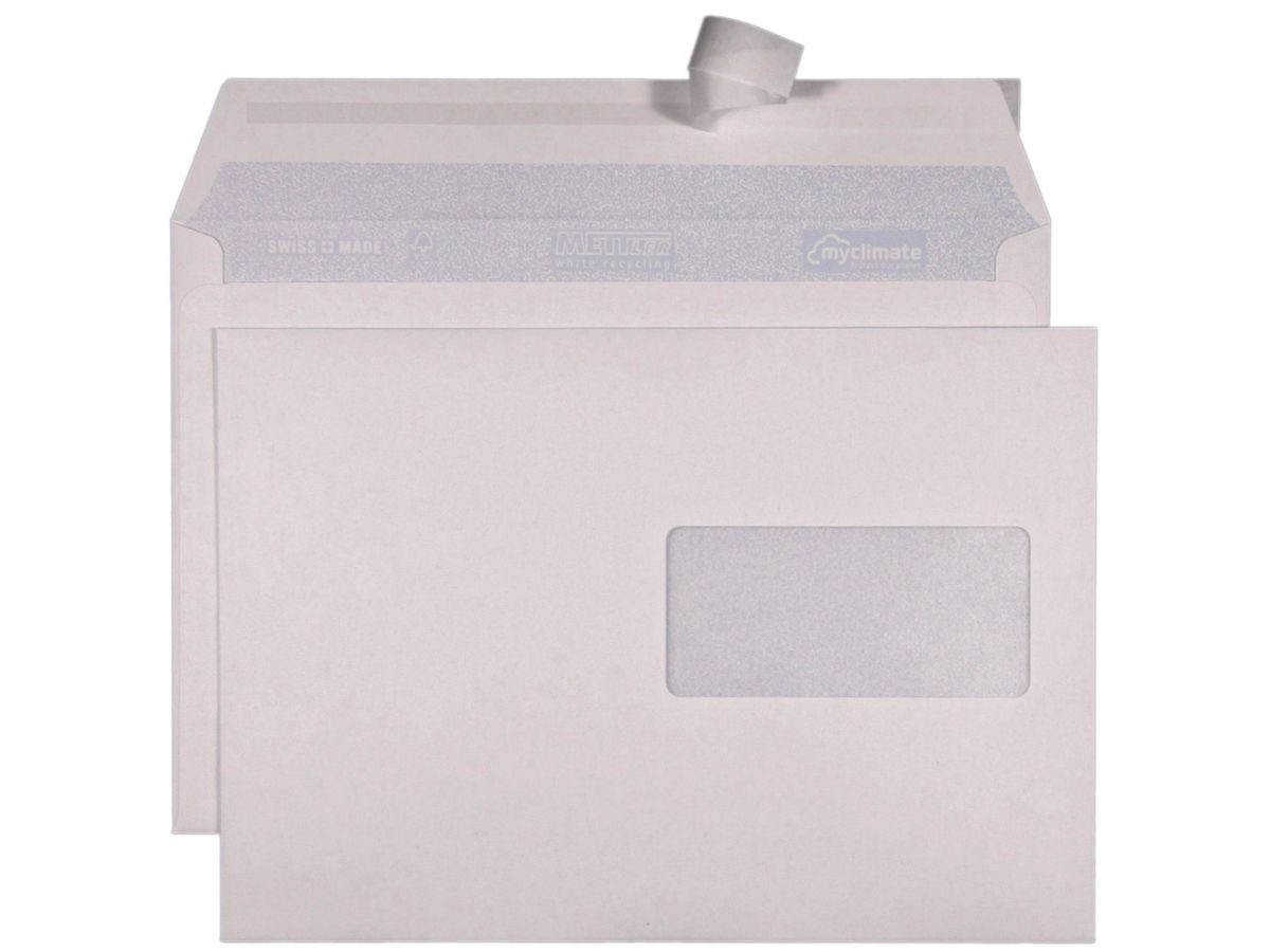 METTLER Enveloppe fenêtre droite C5 8244 100, recyclé blanc 500 pcs. (7640126061399)