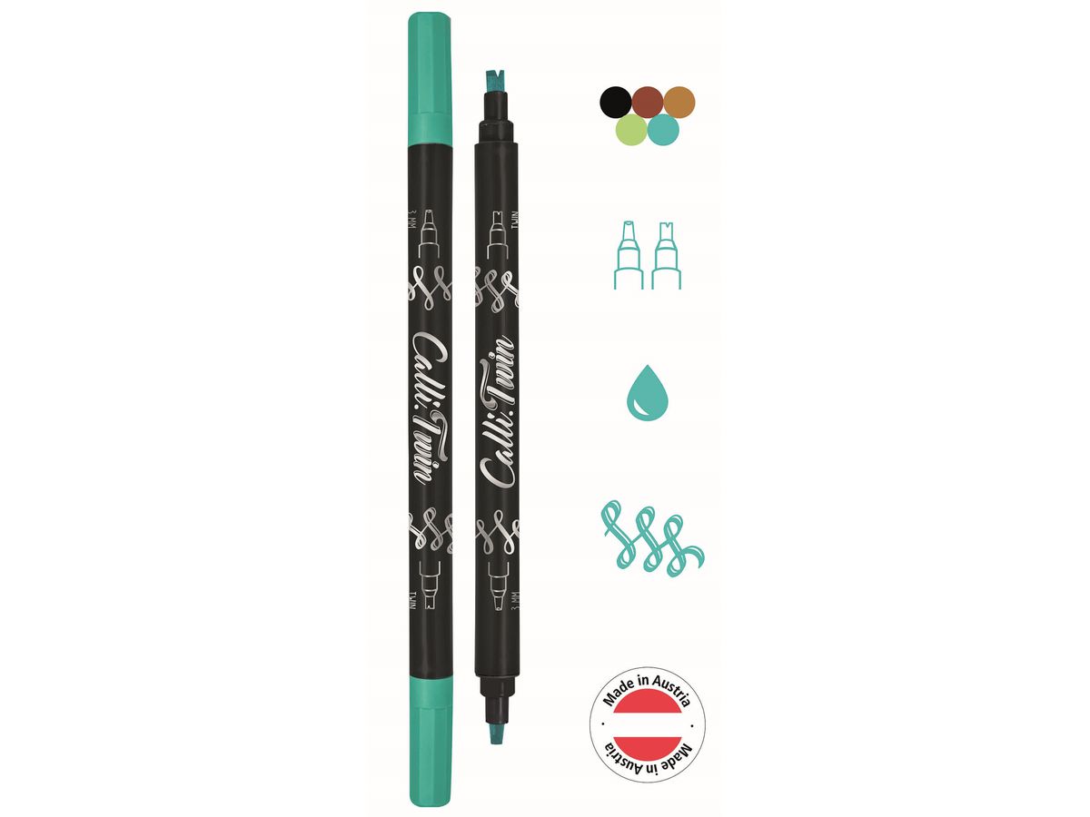 ONLINE Calli Brush Twin 3mm 18605 fresh edition, ass. 5 pcs. (4014421186058)