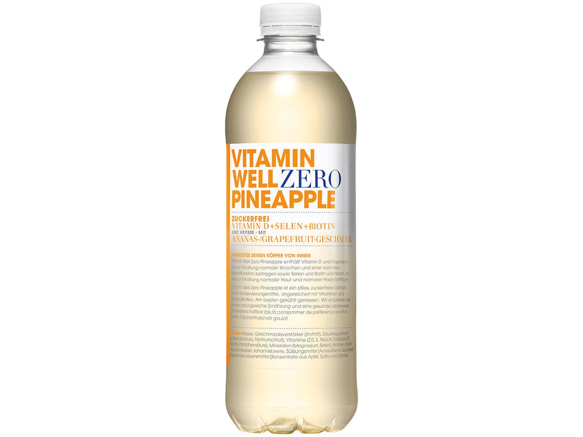 VITAMIN W Zero Pineapple 4459 50cl, 12 pz. (7340222800303)