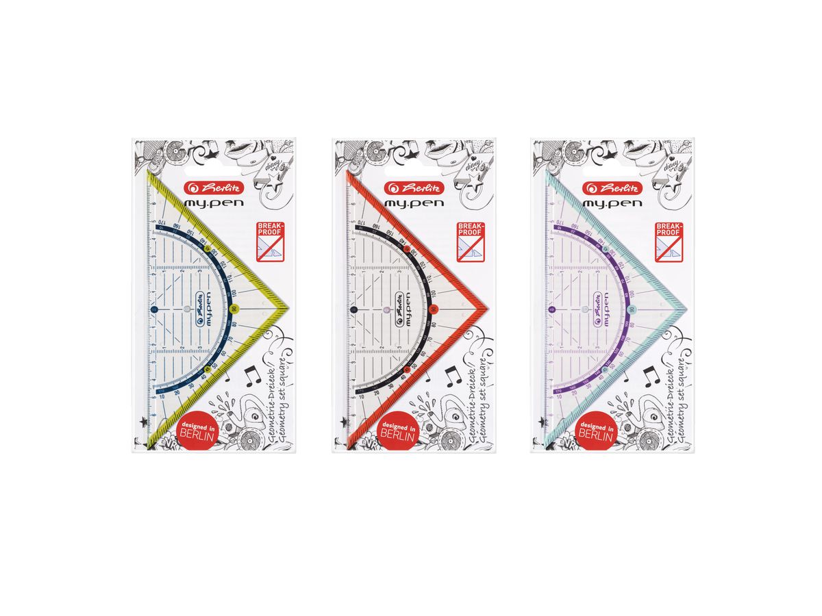 HERLITZ Equerre my.pen 14cm 11367950 couleurs ass. (4008110499536)