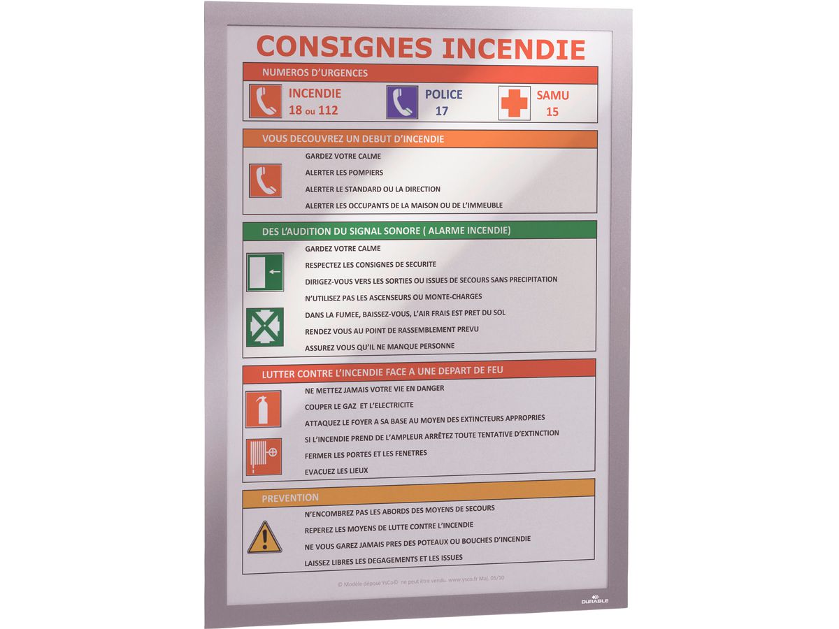 DURABLE Sichtfenster Duraframe 487323 silber, selbstklebend 2 Stk. (4005546404905)