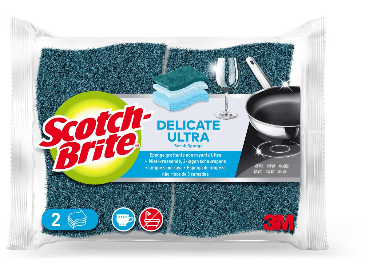 SCOTCH-BRITE Éponge Delicate Ultra 7100227600 sans rayures 2 pièces (4054596826533)