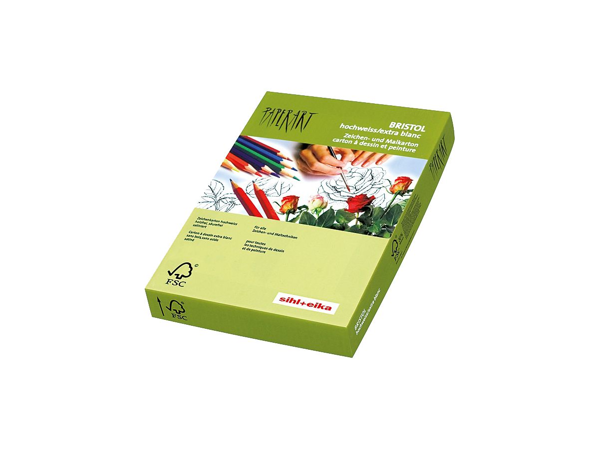 PAPYRUS Carton Bristol A4 88077845 180g, blanc 250 feuilles (7612285220764)