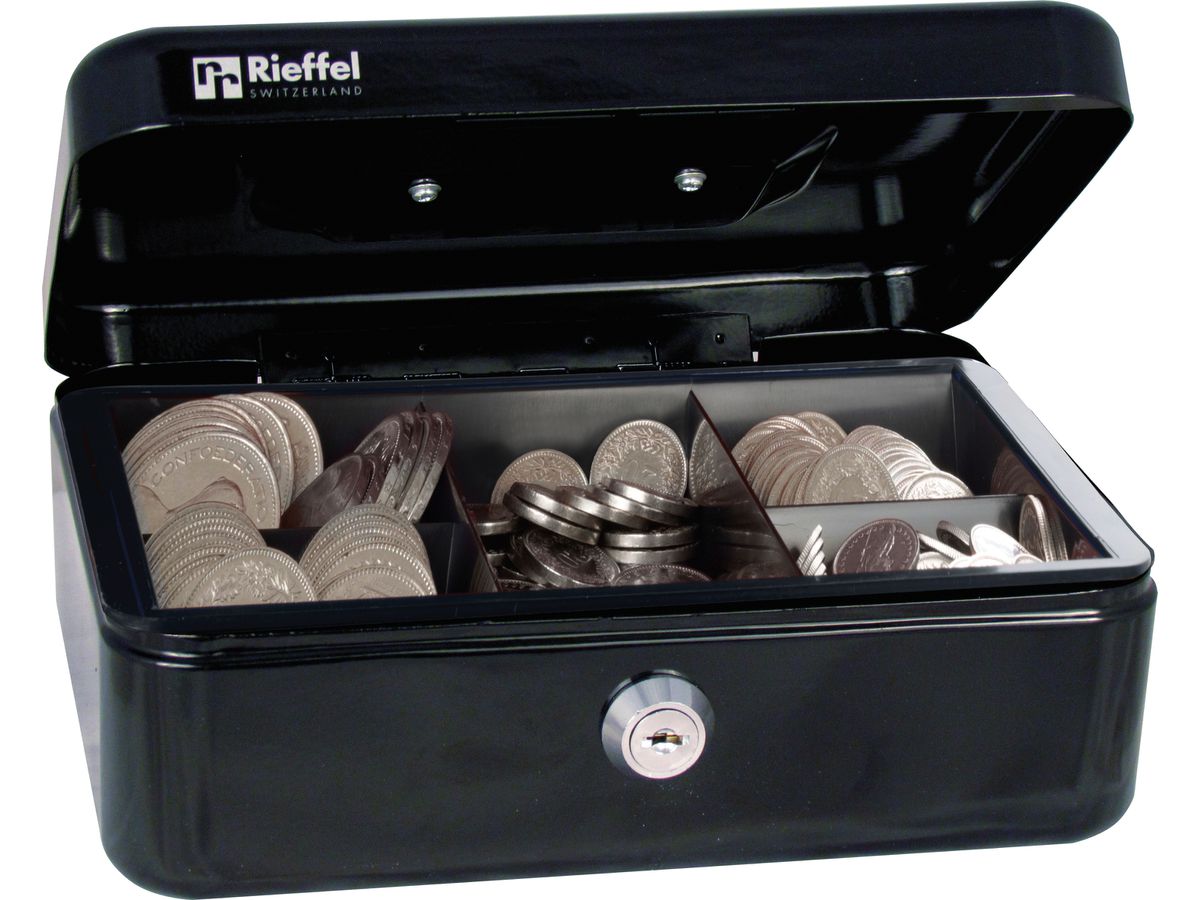 RIEFFEL SWITZERLAND Geldkassette Valorit VT-GK 2 SCHWARZ 7,7x20,7x15,7cm schwarz (7640115311108)