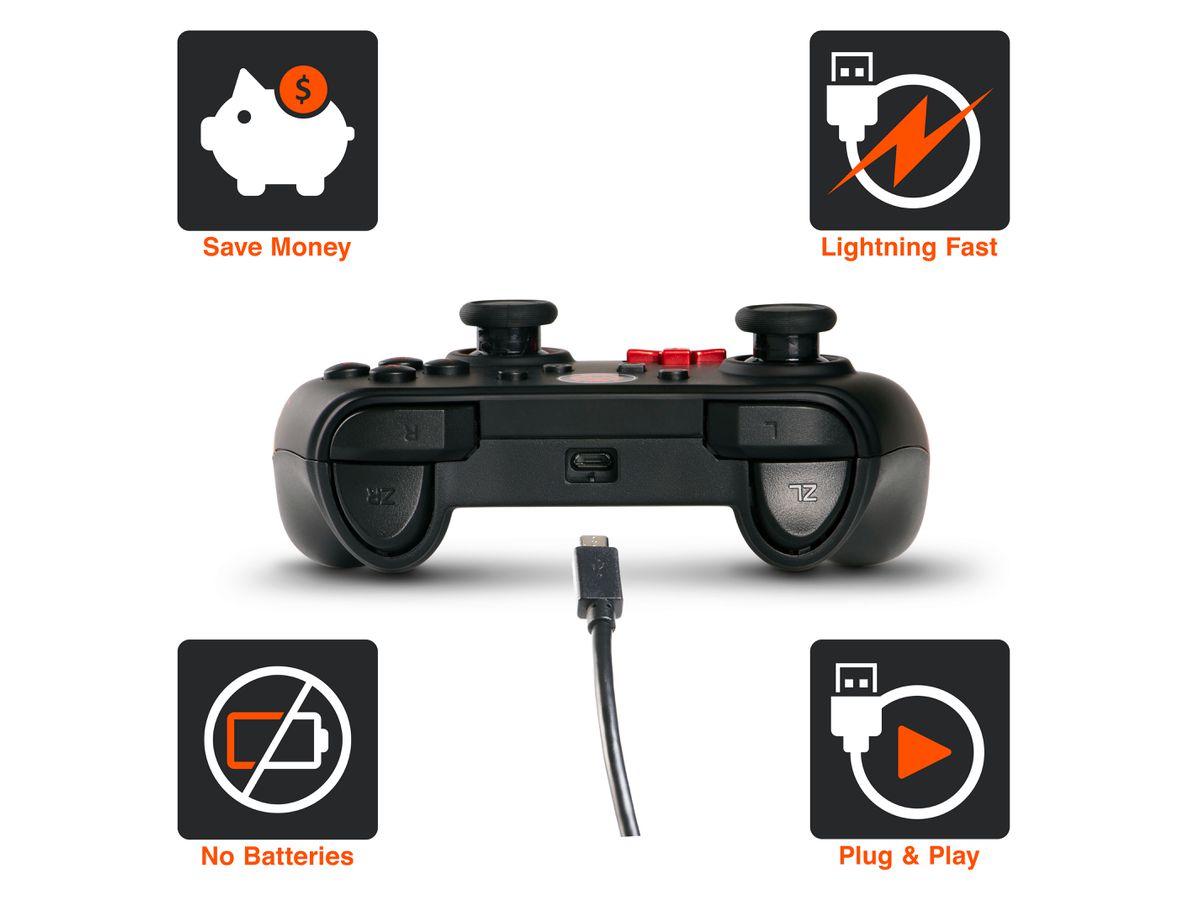 POWER A Enhanced Wired Controller 1526548-01 Master Sword Attack, NSW (0617885028649)