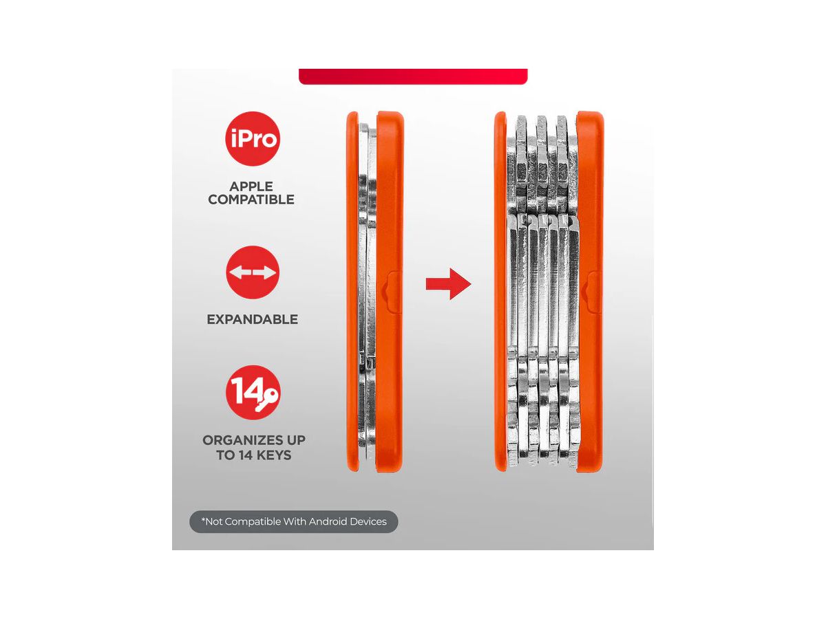 KEYSMART iPro V3 KS431-ORG-V3 Apple Find My, Orange (0810024058655)