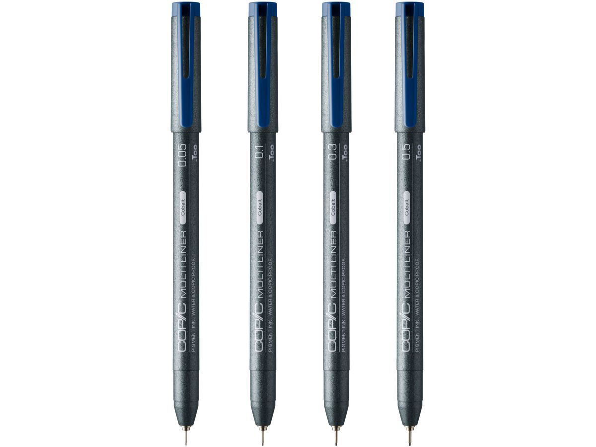 COPIC Multiliner 22075626 Cobalt Set, 4 pz. ass. (4013695263465)