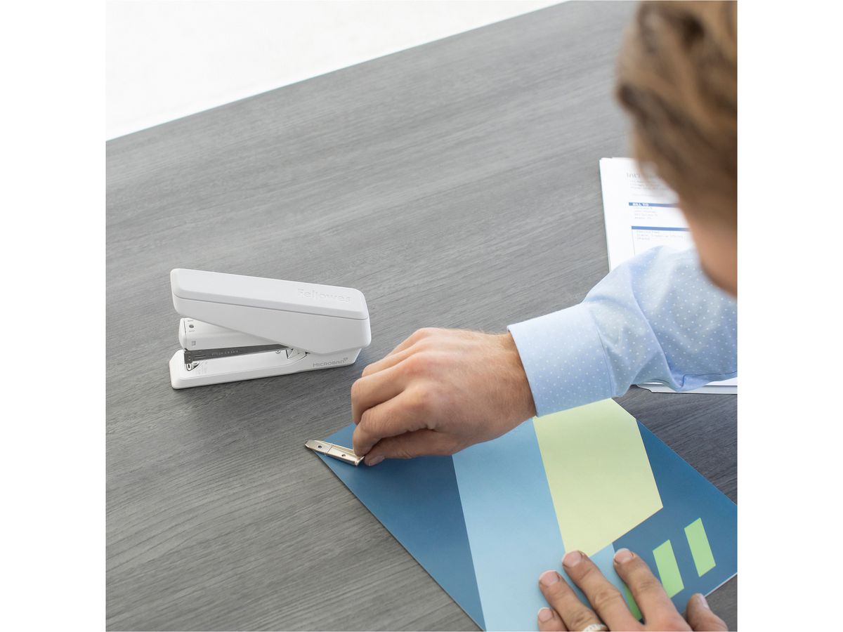 FELLOWES Cucitrice EasyPress LX850 5011801 Microban, bianco 25 fogli (0043859776573)