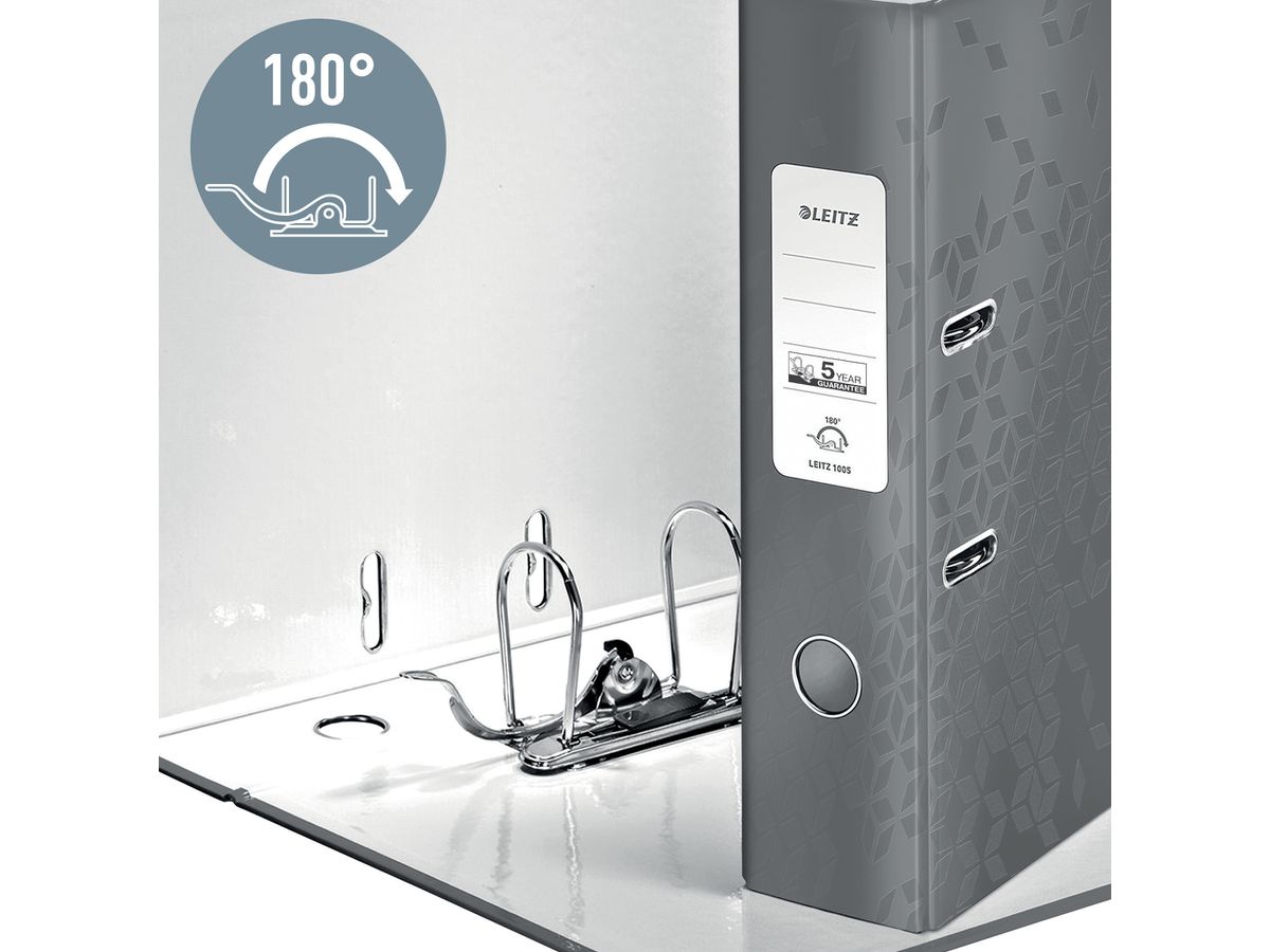 LEITZ Classeur WOW 180° 8cm 1005-00-26 rouge A4 (4002432134991)