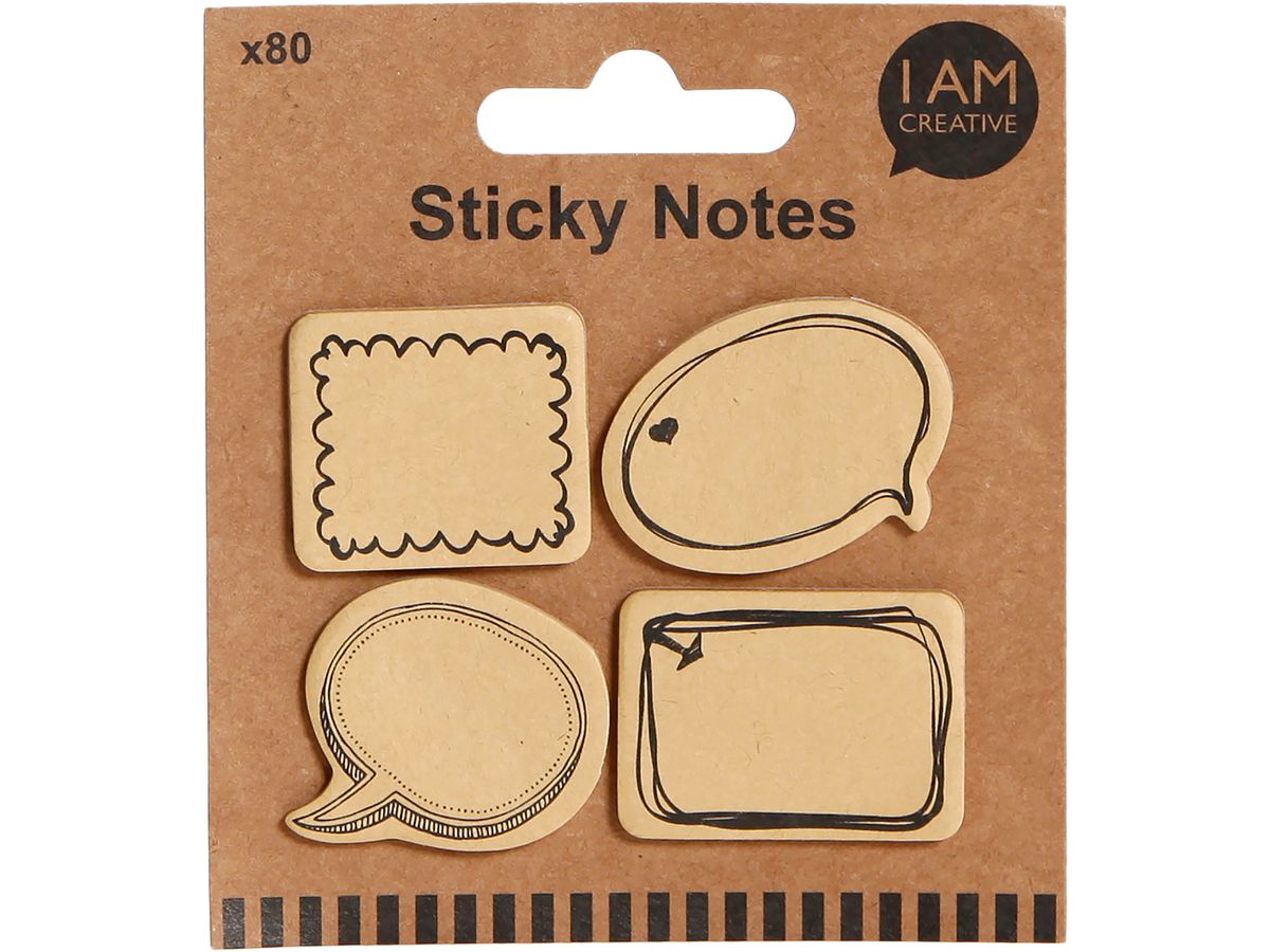 I AM CREATIVE Haftnotiz 4087.19 Sprechblasen, 80 Stück (7611983149735)