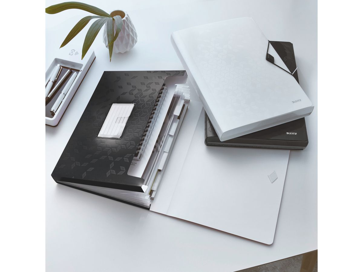 LEITZ Projektmappe WOW A4 4589-00-95 schwarz 5 Fächer (4002432121045)