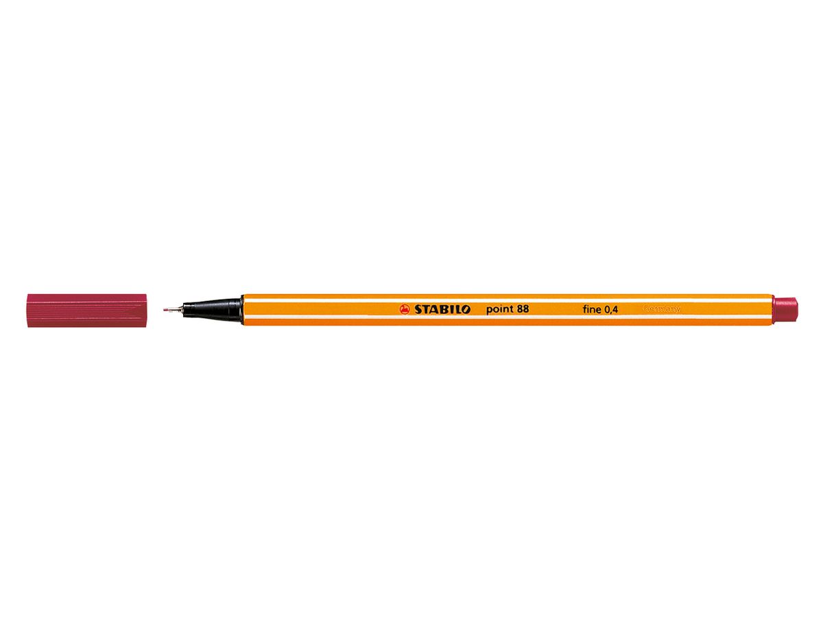 STABILO Fineliner Point 88 0.4mm 88/50 dunkelrot (4006381333887)
