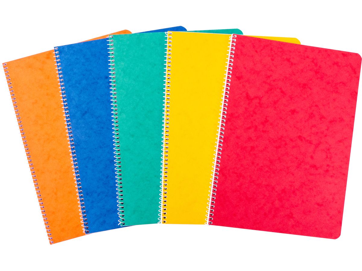 NOVOOO Spiralheft ass. A4 729786 kariert, 4mm, 80g 72 Blatt (9010729086880)