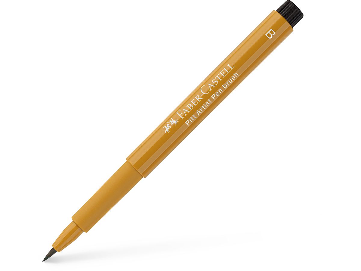 FABER-CASTELL Pitt Artist Pen Brush 2.5mm 167468 green gold (4005401674689)