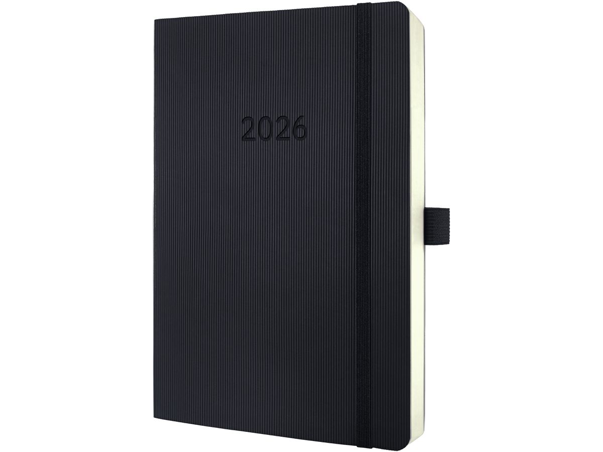 CONCEPTUM Tageskalender 2026 C2620 1T/1S schwarz 13.5x21cm (4004360772634)