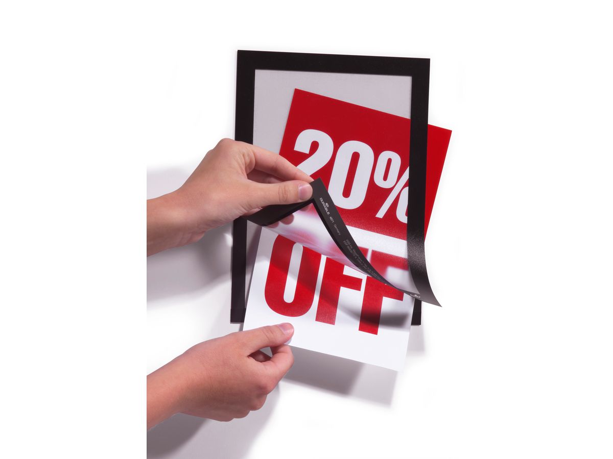 DURABLE Sichtfenster Duraframe 487101 schwarz, selbstklebend 2 Stk. (4005546404851)