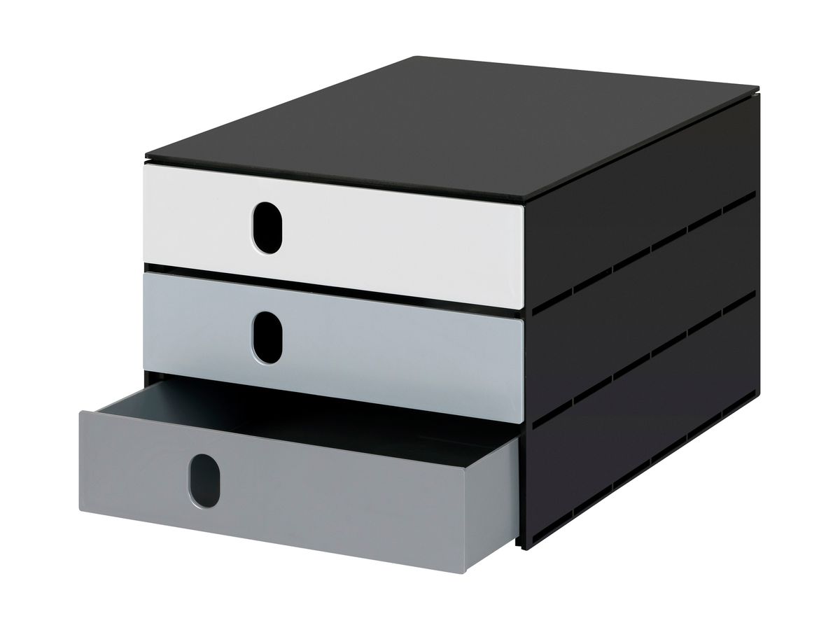 STYRO Module classe. styroval flow 14-8050.98 noir/gris 3 tiroirs (7612176083959)