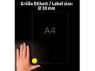 AVERY ZWECKFORM Etiquettes plaques 30mm L612820 jaune, ronde 960 pcs./20 flls. (4004182048375)