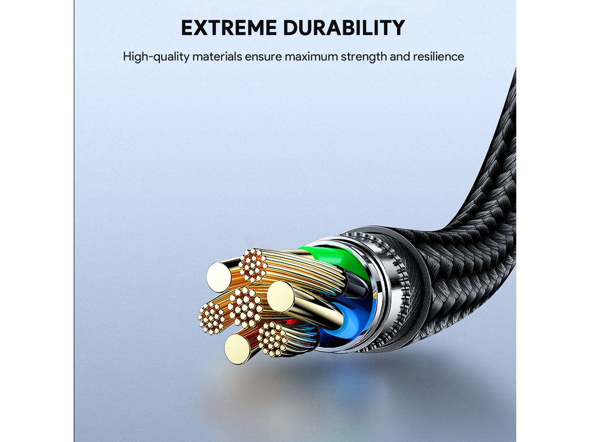 AUKEY Cable USB-C-to-C KevlarCore CB-NCC2 BK N ylon Braided,1.8m,60W, Bl. (0689323785384)