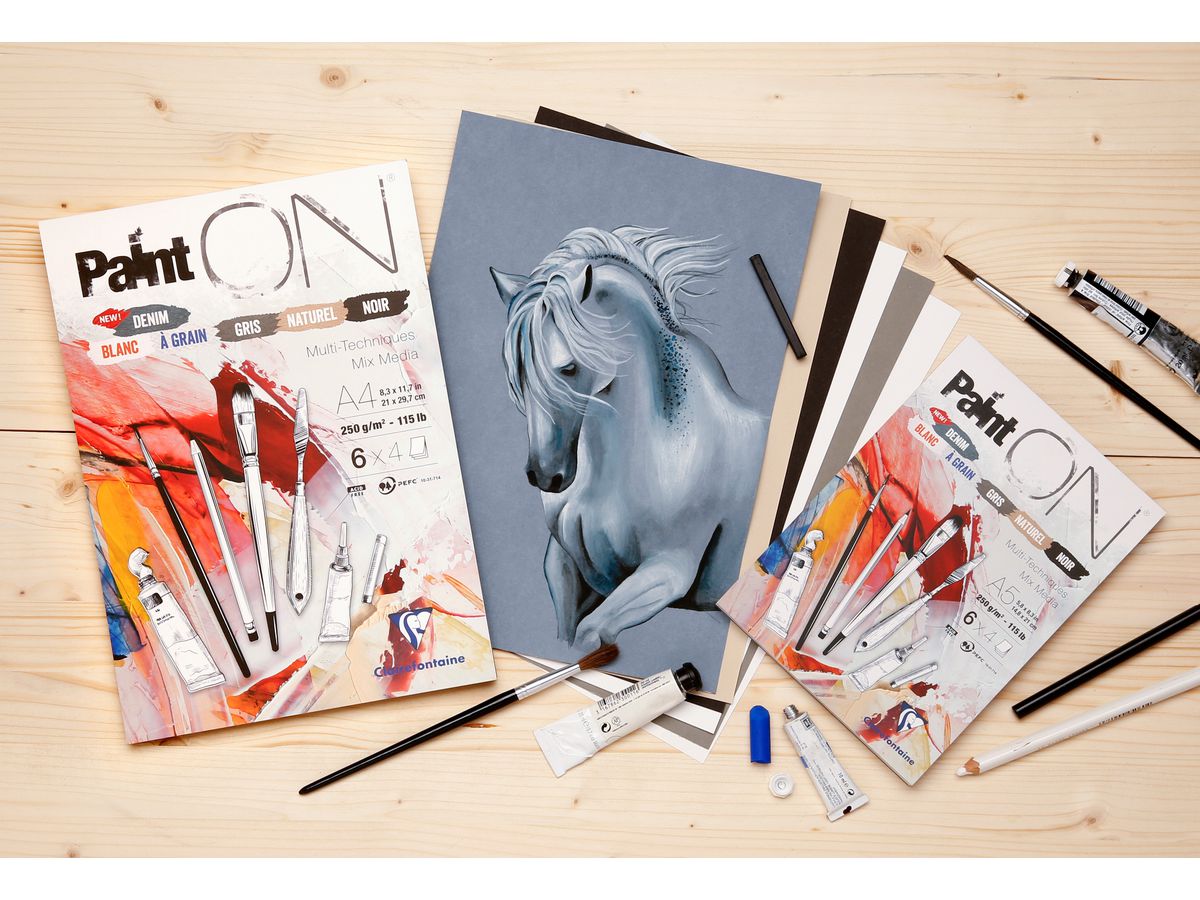 CLAIREFONTAINE Paint'On Block A5 975409C Assortito 24 fogli (3329689754095)