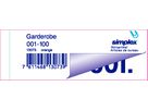 SIMPLEX Garderobenblock 1-100 13073 orange 100 Blatt (7611468130739)