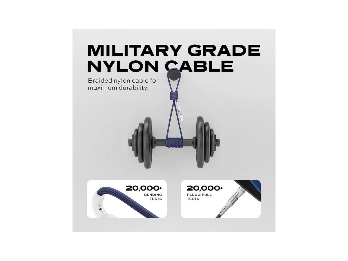 STATIK Statik 360 Pro Mag. Cable PUP-0520-6FT-NVY 2.0 USB-C Only, 2m 100W (0810024058389)