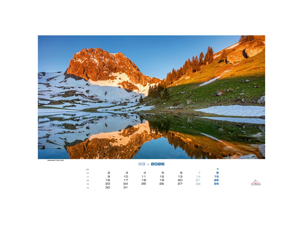 CALENDARIA Bildkalender 2026 9783036205267 Mountain Waters ML 45x34cm (9783036205267)