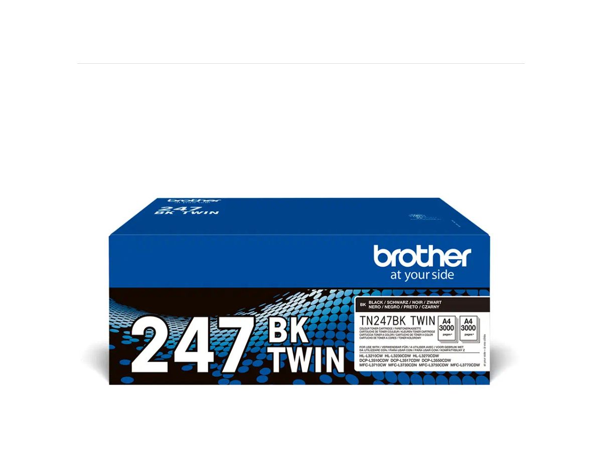BROTHER Toner HY Twin Pack schwarz TN-247BKTWIN HL-L3210CW 2x3000 Seiten (4977766812726)