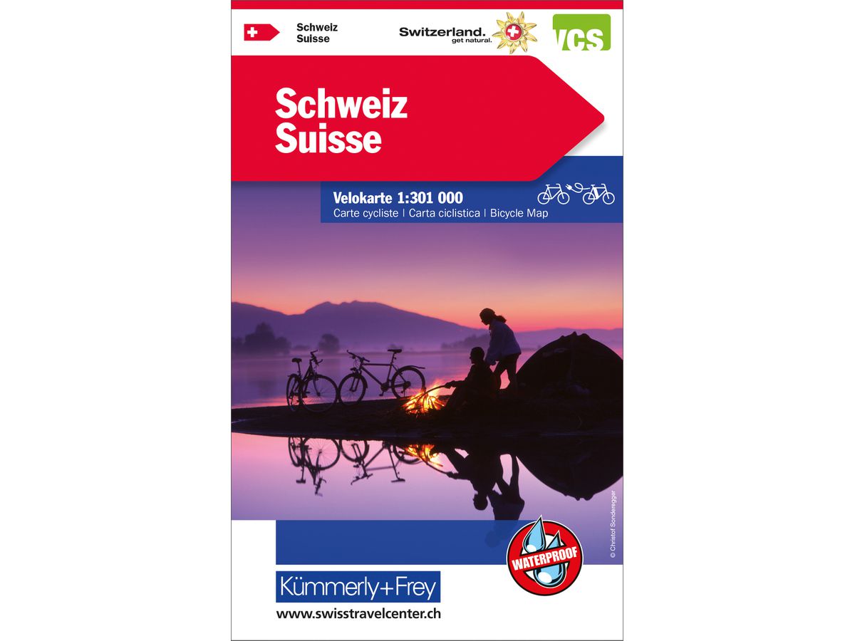 KÜMMERLY+FREY Carta bicicletta 325902400 Velokarte Svizzera 1:301'000 (9783259024003)