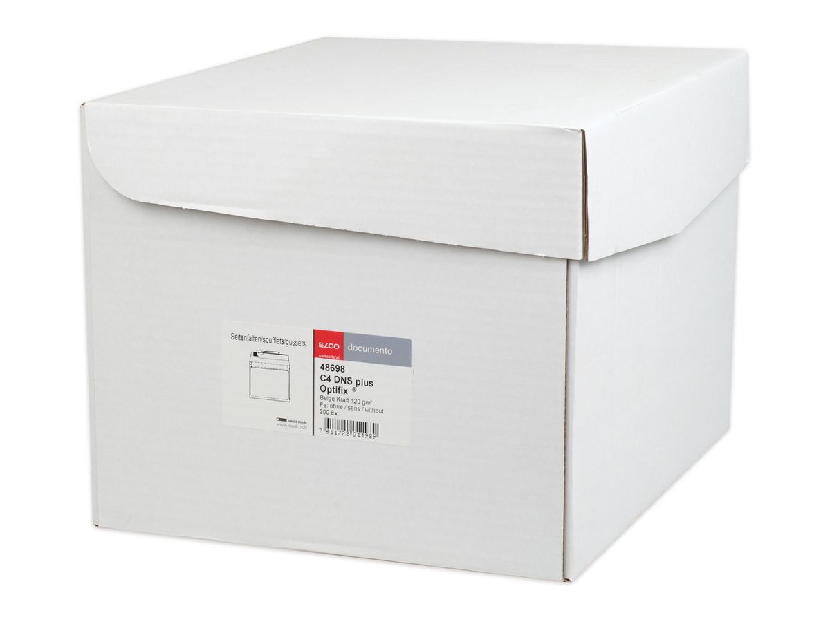 ELCO Enveloppe Doucmento Kraft C4+ 48698 120g, beige, colle 200 pcs. (7611722011989)