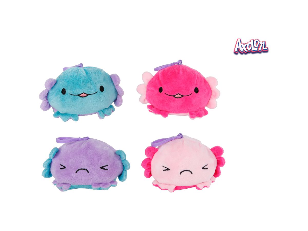 ROOST Peluche revers. Axolotl 10cm 660582 4 ass., con portachiavi (8713219520529)