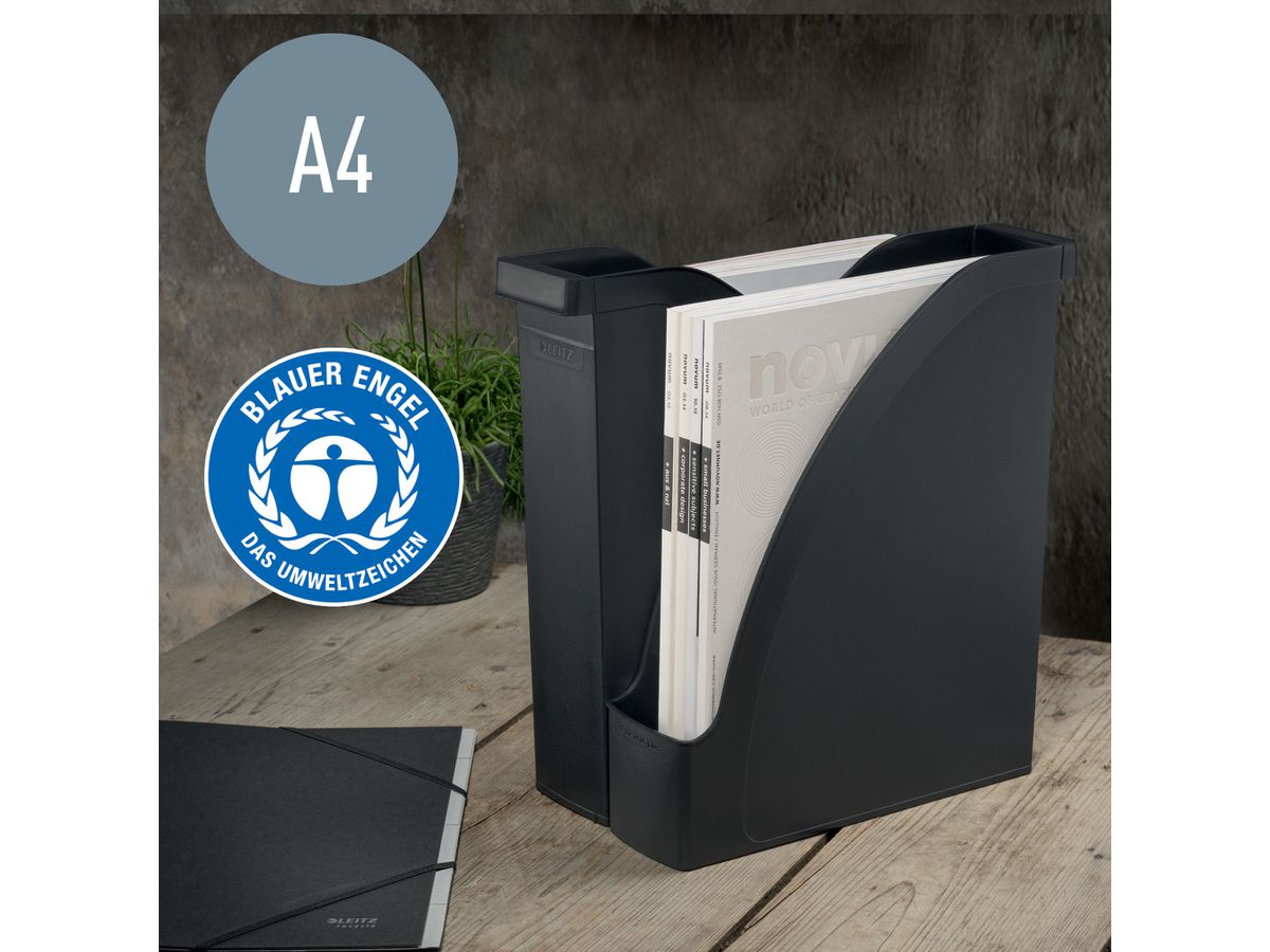 LEITZ Stehsammler Recycle A4 2476-50-95 schwarz, CO2 neutral (4002432134601)