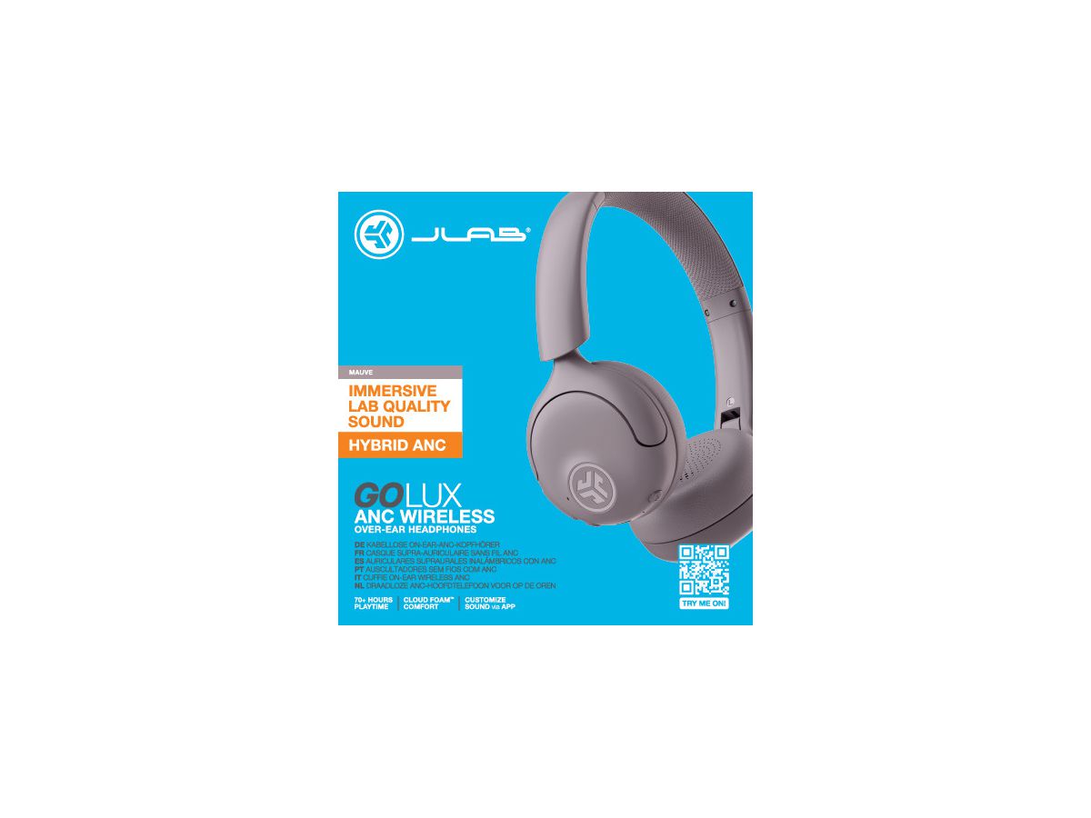 JLAB Go Lux ANC Headphones IEUHBGOLUXANCRMVE93 Wireless, Mauve (0810119073662)