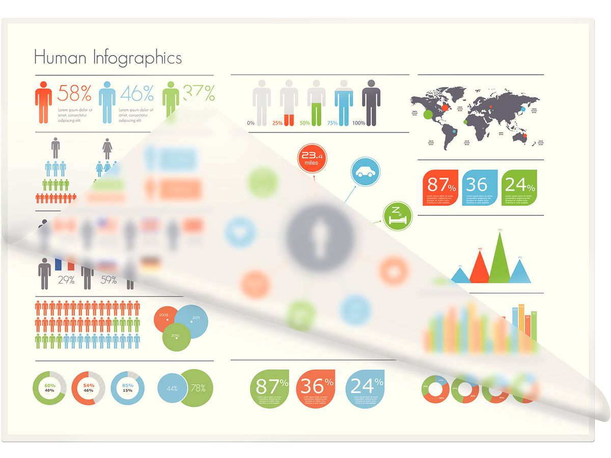 LEITZ Laminiertasche A4 74300002 glanz, 125my 100 Stk (4002432377114)