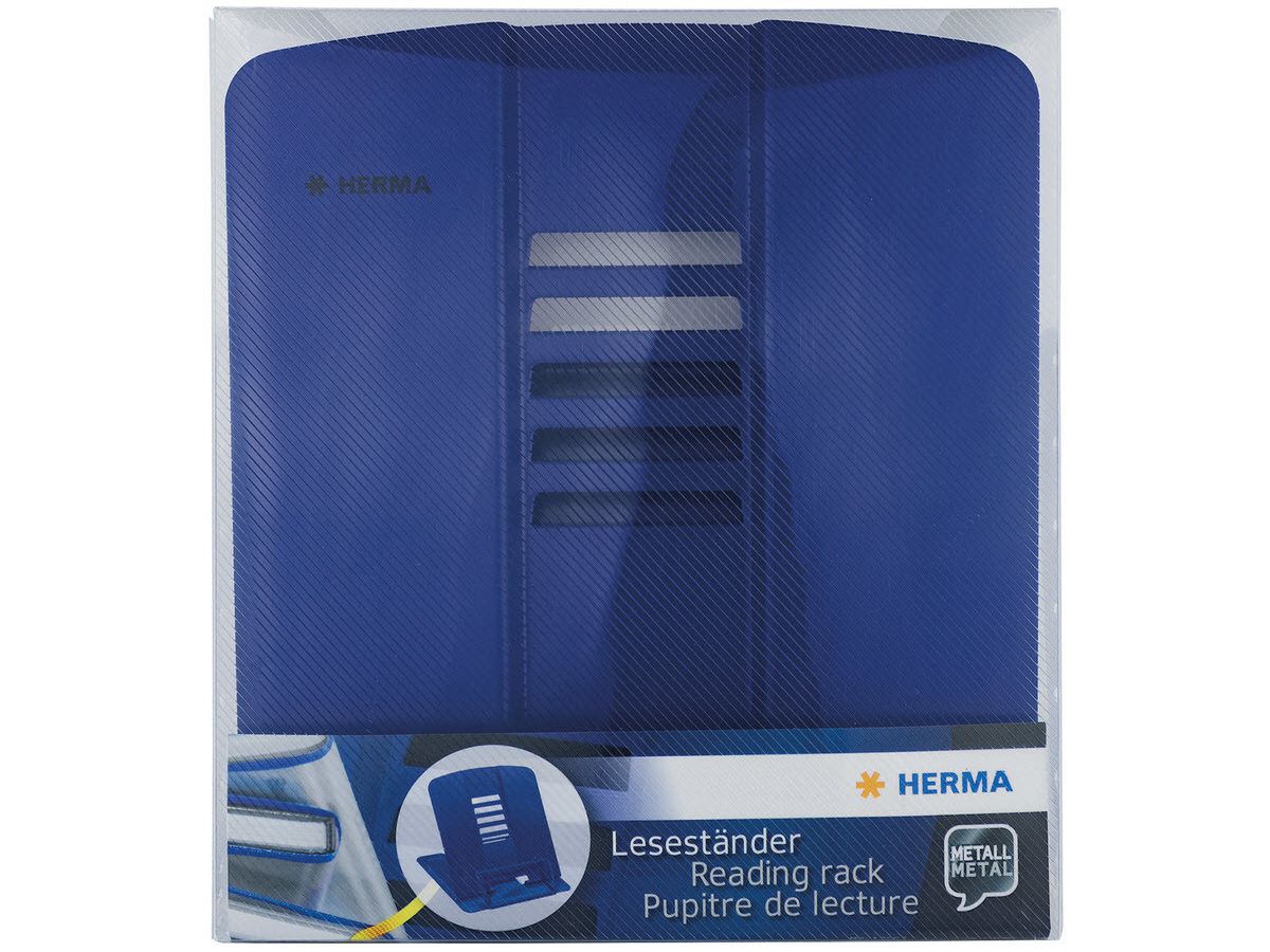 HERMA Pupitre de lecture 19962 métal, bleu (4008705199629)