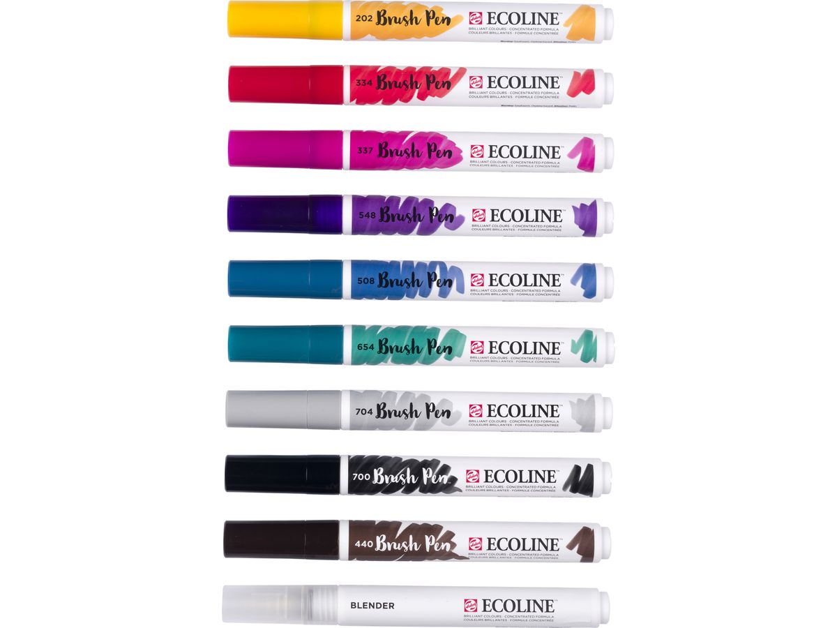 TALENS Ecoline Brush Pen Set 11509800 ass. Handlettering 10 pezzi (8712079518905)