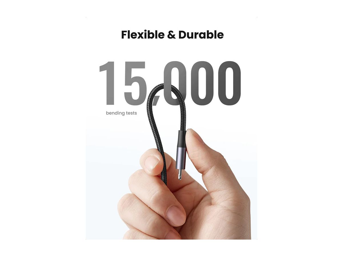 UGREEN Cable USB-C-Lightning PD 60759 1m,Fast Charging,3A Max,Bl. (6957303867592)