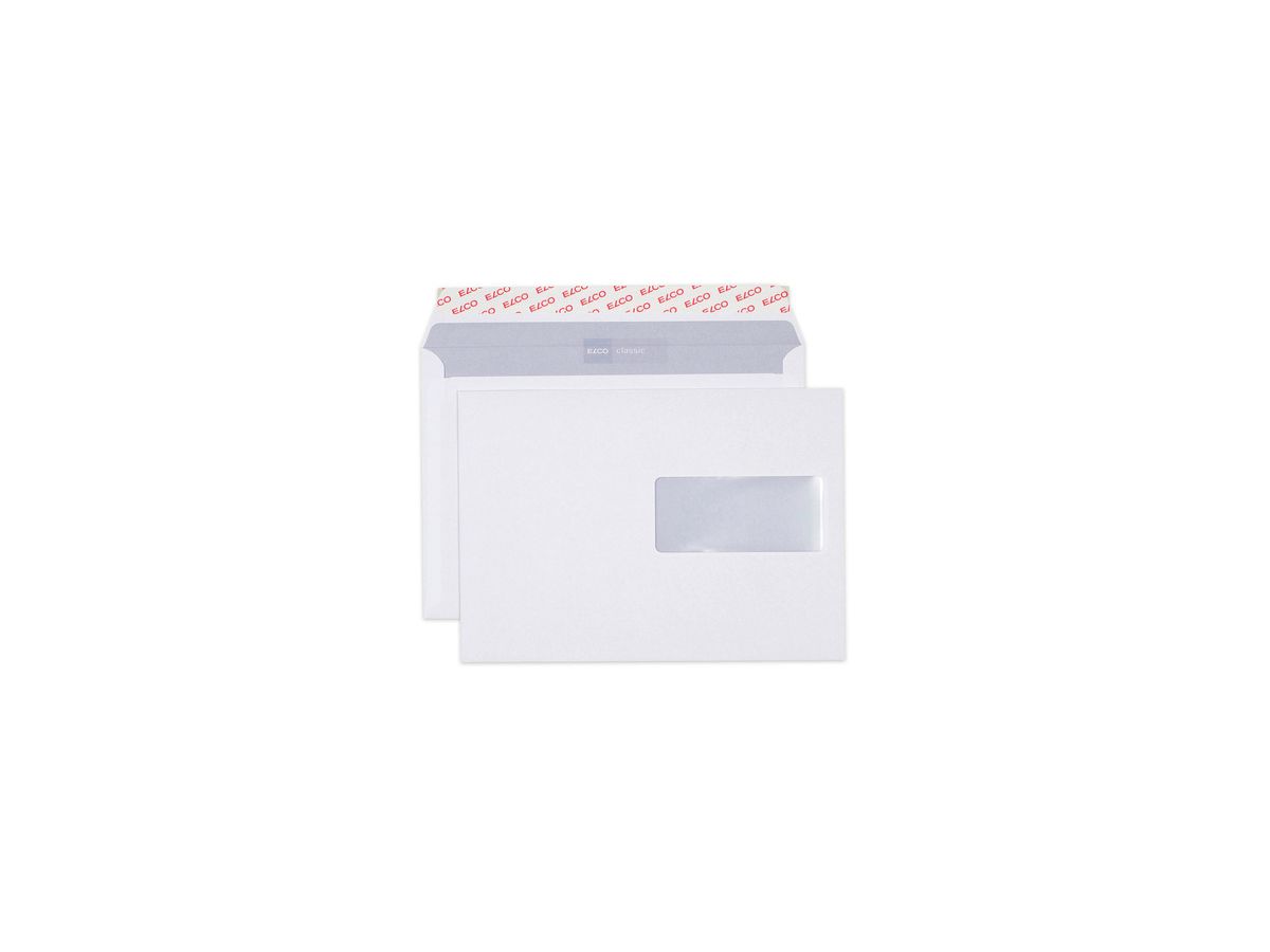 ELCO Enveloppe Classic a/fenêtre C5 37896 100g, blanc 500 pcs. (7611722011200)