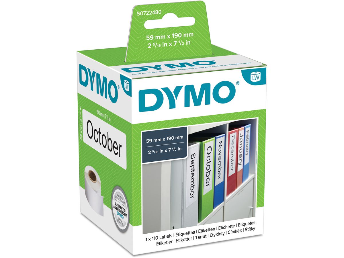 DYMO Etichette classif. largo S0722480 permanent 190x59mm (5411313990196)