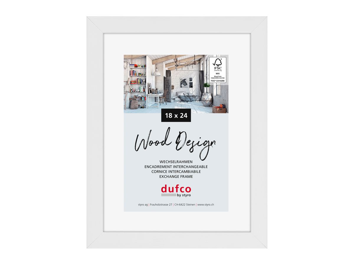 DUFCO Cadre bois 18x24cm 1610.80588 Toronto blanc (7610259805887)
