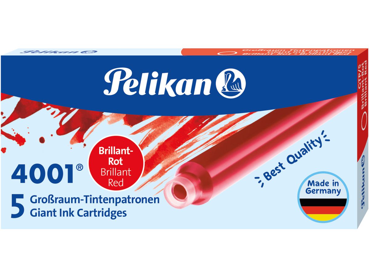 PELIKAN Encre 4001 GTP/5 310623 rouge brillant 5 pcs. (4012700310620)