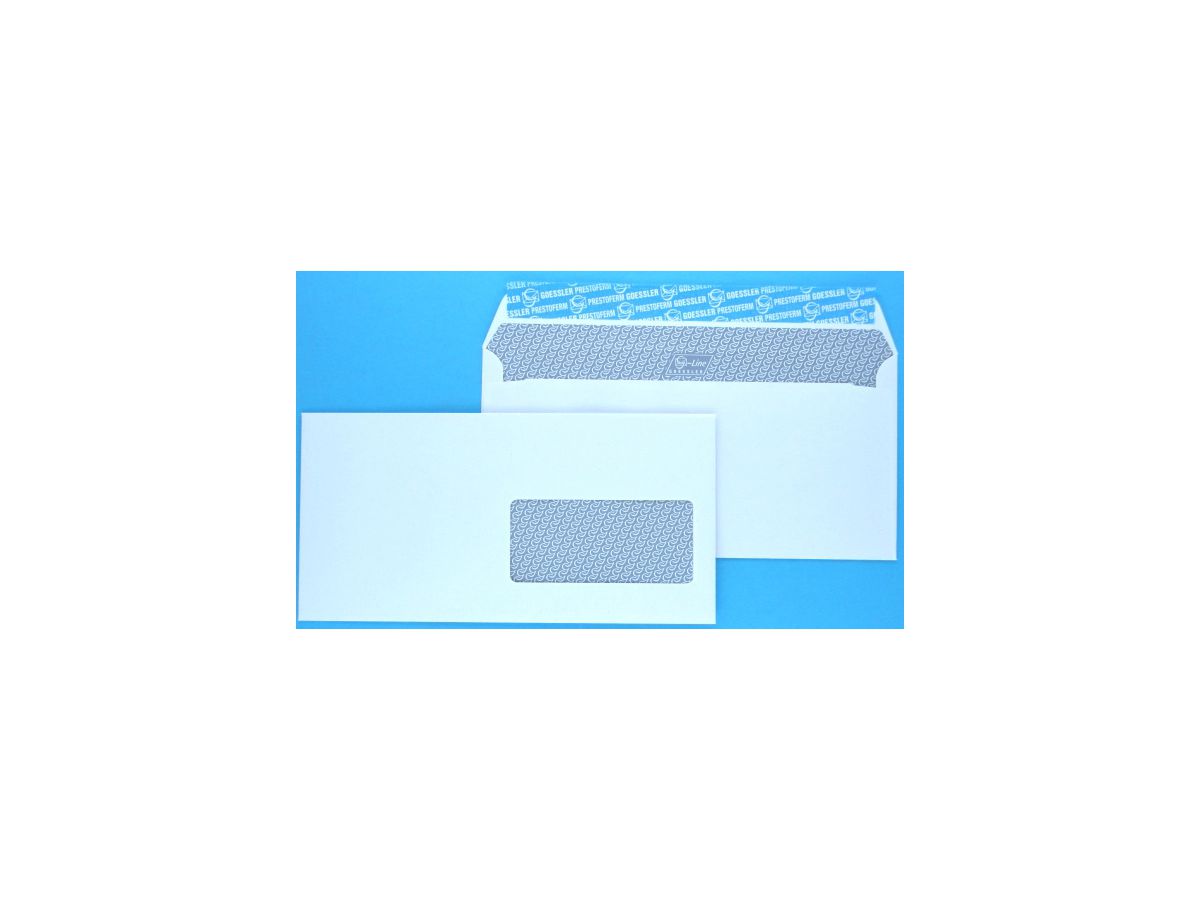 GOESSLER Enveloppe G-Line a/fenêt. C5/6 2031 100g, blanc 500 pcs. (7640126611723)