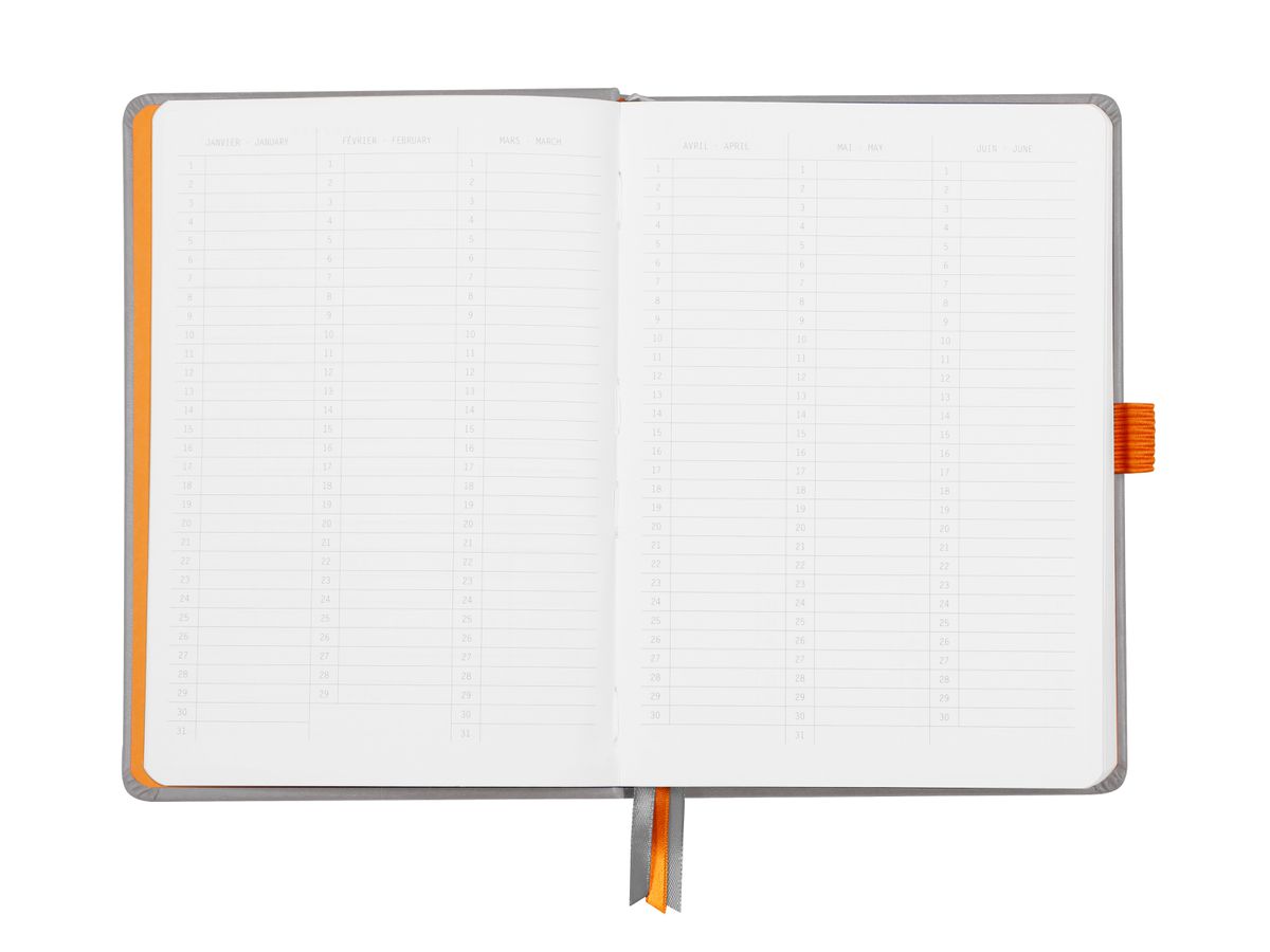 RHODIA Goalbook Carnet A5 118570C Hardcover argenté 240 f. (3037921185704)