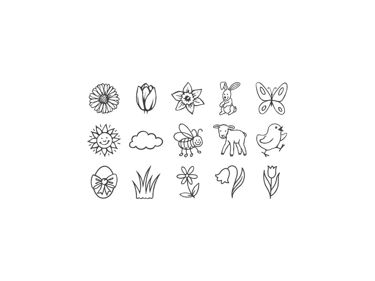 HEYDA Stempel-Dose Frühling 204888484 15 Stück (4005329884849)