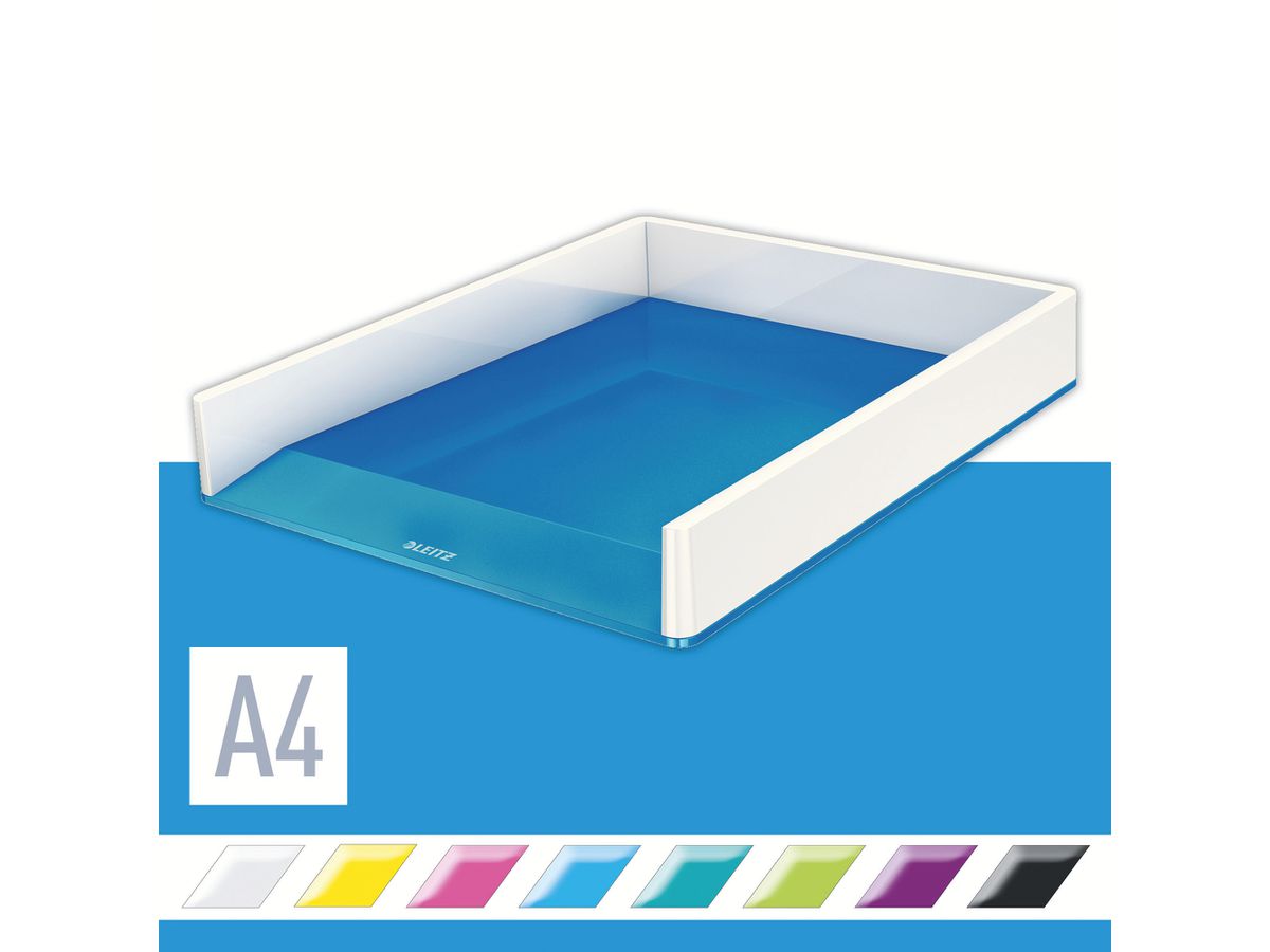 LEITZ Briefkorb WOW A4 5361-10-36 weiss/blau (4002432113606)