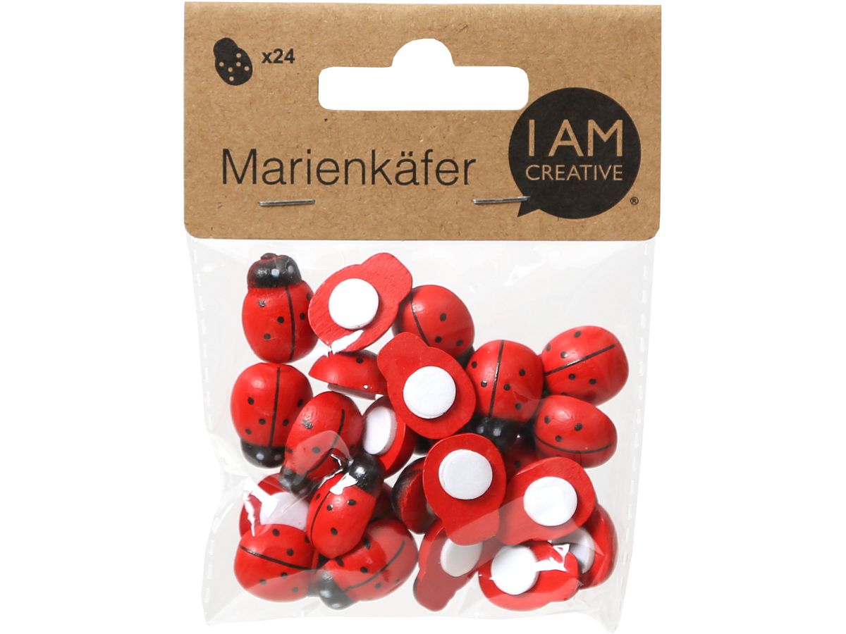 I AM CREATIVE Coccinelle 4501.46 19mm, rouge (7611983178414)